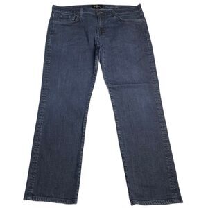 7 For All Mankind The Straight Jeans Mens 38 Dark Wash Luxe Performance Denim